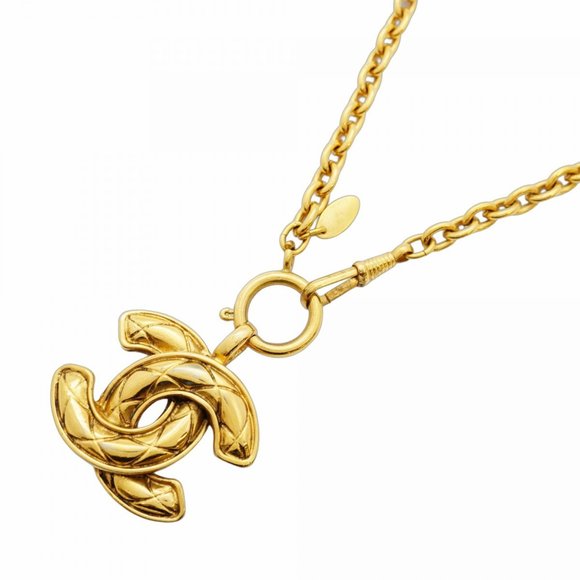 CHANEL Gold Logo Necklace - Picture 1 of 8
